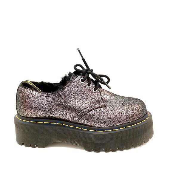 NEW Dr. Martens 1461 Faux Fur Oxfords Womens 7 Whimsygoth Platform Grunge Y2K - Picture 1 of 9